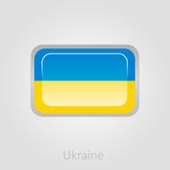 Ukraine flag button vector illustration N2