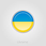 Ukraine flag button vector illustration N3