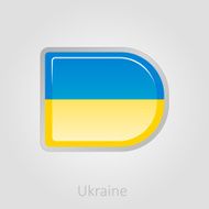 Ukraine flag button vector illustration N4