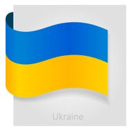 Ukraine flag vector illustration N2