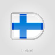 Finland flag button vector illustration N4