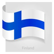 Finland flag vector illustration N2