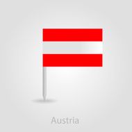 Austria flag pin map icon vector illustration N2