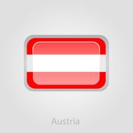 Austria flag button vector illustration N2