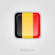 Belgium flag button vector illustration