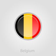 Belgium flag button vector illustration N3