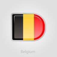 Belgium flag button vector illustration N4