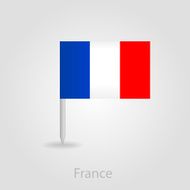 France flag pin map icon vector illustration N2