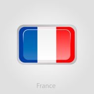 France flag button vector illustration N2
