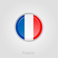 France flag button vector illustration N3