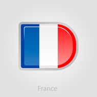 France flag button vector illustration N4