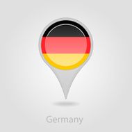 Germany flag pin map icon vector illustration