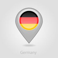 Germany flag pin map icon vector illustration N3