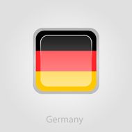 Germany flag button vector illustration