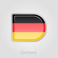 Germany flag button vector illustration N4