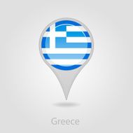 Greece flag pin map icon vector illustration