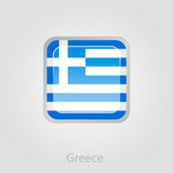 Greece flag button vector illustration