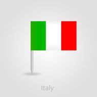 Italy flag pin map icon vector illustration N2