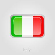 Italy flag button vector illustration N2