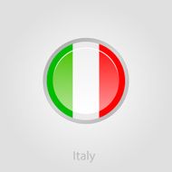 Italy flag button vector illustration N3