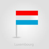 Luxembourg flag pin map icon vector illustration N2