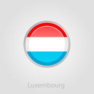 Luxembourg flag button vector illustration N3