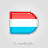 Luxembourg flag button vector illustration N4