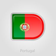 Portugal flag button vector illustration N4