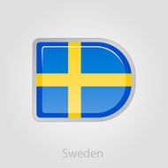 Sweden flag button vector illustration N4