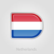 Netherlands flag button vector illustration N4
