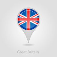 United Kingdom flag pin map icon