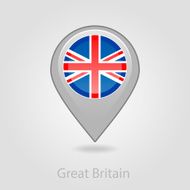 United Kingdom flag pin map icon N3