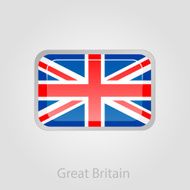 United Kingdom flag button vector illustration N2