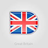 United Kingdom flag button vector illustration N4