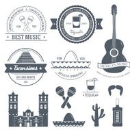 Country Mexico label template of emblem element for your product N2