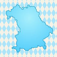 Map of Bavaria vector illustration