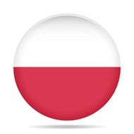 button with flag of Poland