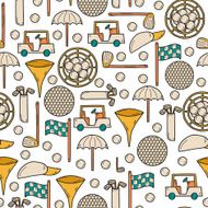 Seamless golf equipment background