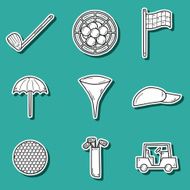 golf stickers N4