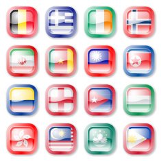 National Flag Buttons N6