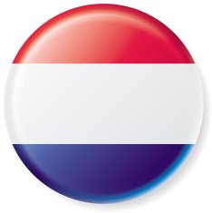 Netherlands Flag Satin Button