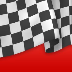 Checkered Flag Background Card Template Vector