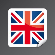Great Britain flag button