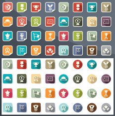 trophy and awards icons vector eps10