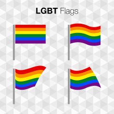 lgbt pride flags sign rainbows