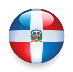 World Flag Button Dominican Republic