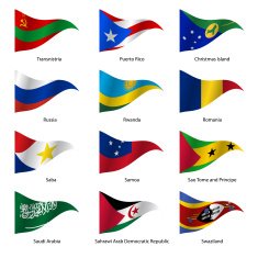 Set Flags of world sovereign states N9