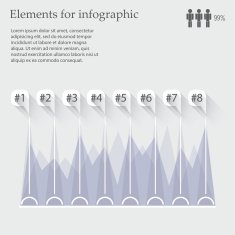 Elements for infographic Interactive chart with figures
