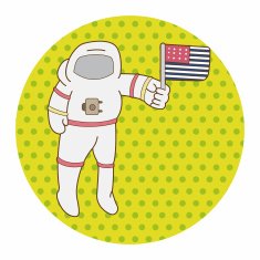 Space Astronaut theme elements vector eps10