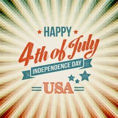 Independence Day typography card Vector illustration